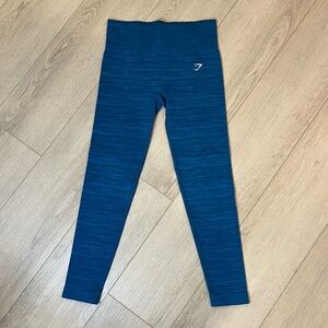GYMSHARK Seamless Teal Blue Leggings - Size S